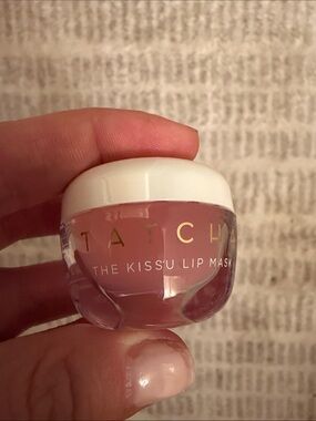 Tatcha Kissu Lip Mask in Pale Pink Jar with White Cap